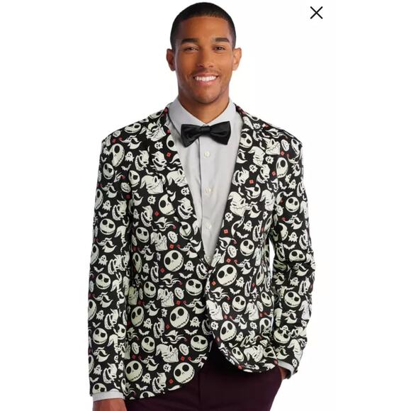 Disney Tim Burton's The Nightmare Before Christmas Glow in the Dark Half Suit XL - Picture 1 of 6